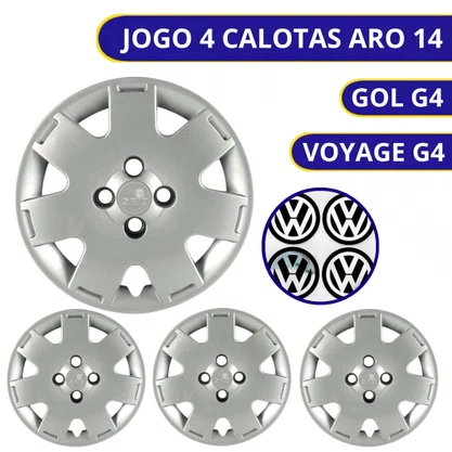 Jogo Calota Aro 14 Gol G4 2006 Prata