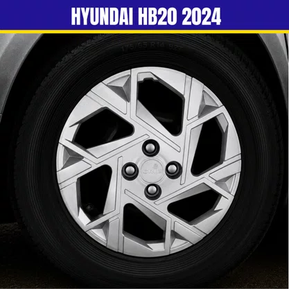 Calota Aro 14 HB20 2024 Prata Cubo Baixo