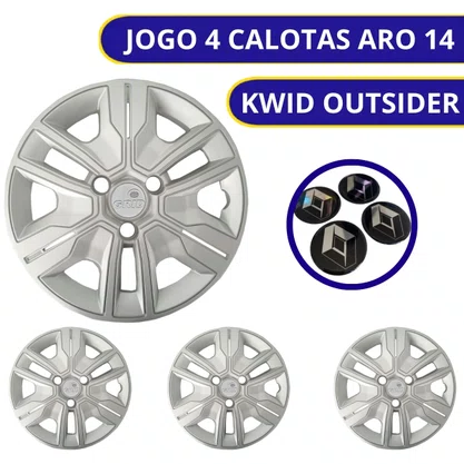 Calota Aro 14 Kwid Outsider 2023 Prata