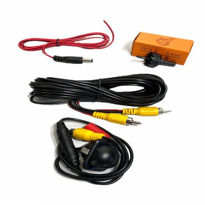 Camera de Re Automotiva Colorida Universal 12V Modelo Tartaruga Completa Tech One