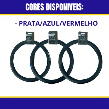 Capa De Volante  Preta/Prata - Preta/Azul- Preta/Vermelha SW