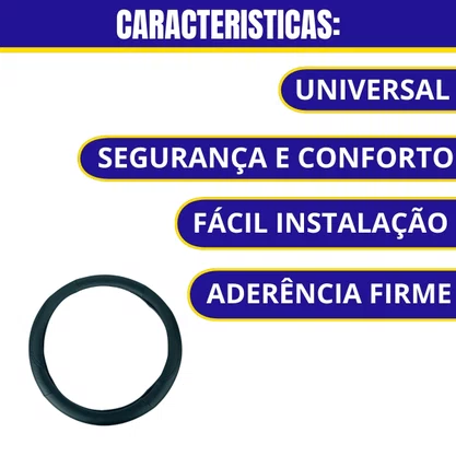 Capa De Volante Preta Premium Confort SW