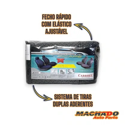 Capa para Banco de Carro Pick Up Univesal Cinza Estampada CARRHEL