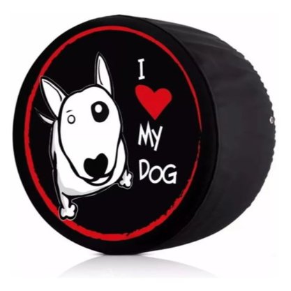 Capa Pneu Roda Estepe Universal com Cadeado Anti Furto Aro 14 a 16 - I Love My Dog CARRHEL