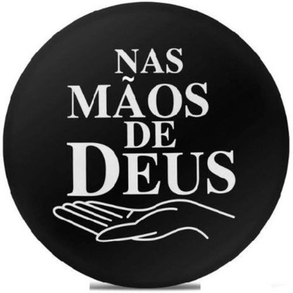 Capa Pneu Roda Estepe Universal com Cadeado Anti Furto Aro 14 a 16 Nas Mãos de Deus CARRHEL 