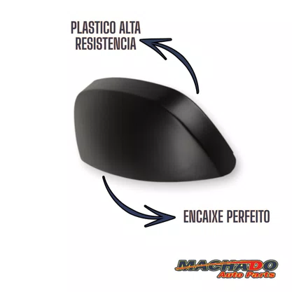 Capa Retrovisor Externo Celta Prisma Meriva 2006 a 2014 Preto Esquerdo Motorista
