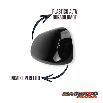 Capa Retrovisor Externo Corolla Fielder 2002 a 2008 Preto Esquerdo Motorista