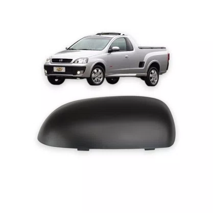 Capa Retrovisor Externo Corsa Montana 2002 a 2012 Preto Esquerdo Motorista