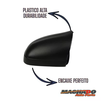 Capa Retrovisor Externo Corsa Wind Sedan Classic Wagon Pickup 1997 a 2016 Preto Direito Caroneiro