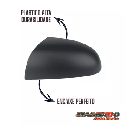 Capa Retrovisor Ext. Fiesta Ka 2003 a 2014 Preto Esquerdo