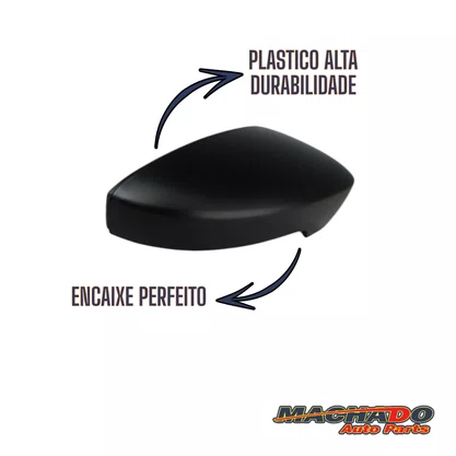 Capa Retrovisor Externo Gol Saveiro Voyage G6 G7 G8 Fox Golf Polo Up 2010 a 2021 Com Furo Pisca Preto Direito Caroneiro