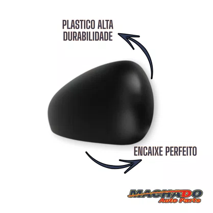 Capa Retrovisor Externo Mobi Palio Novo Grand Siena 2012 a 2017 Preto Direito Caroneiro
