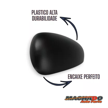 Capa Retrovisor Externo Mobi Palio Novo Grand Siena 2012 a 2017 Preto Esquerdo Motorista