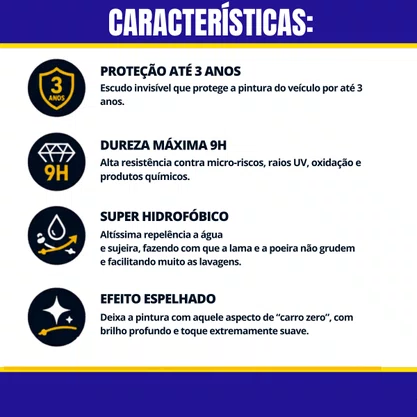 Ceramic Coating Vitrificador VX45 9H Pintura/ Plastico 20ML
