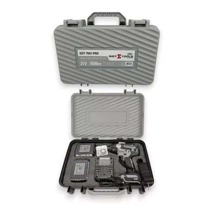 CHAVE DE IMPACTO 1/2 A BATERIA 700 NM 21V/4AH LI-ION 2 BATERIAS
