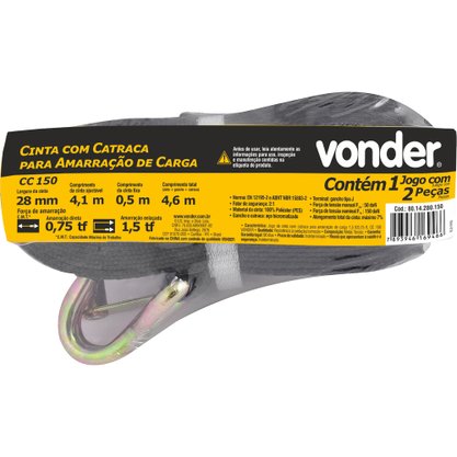 Cinta Amarração De Carga 1,5t 0,75t cc150 VONDER