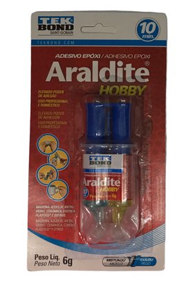Cola Epóxi Araldite Hobby Seringa Cristal 6g TEK BOND 