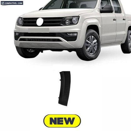 Moldura Parachoque Dianteiro Amarok 2017 a 2022 Preto Direito Caroneiro