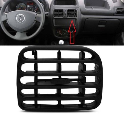 Difusor Ar Painel Clio 2000 a 2016 Central Cinza Escuro Lado Direito