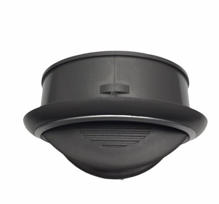 Difusor Ar Painel Novo Palio G5 2012 Cinza Escuro com Aro Prata 