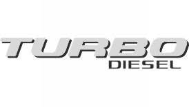 Emblema Turbo Diesel  F250 Prata com Preto