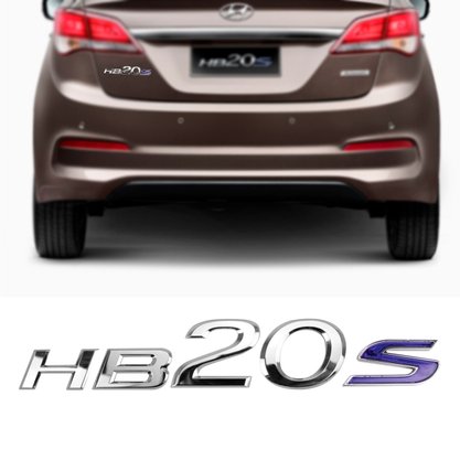 Emblema HB20S Hb20s 2014 a 2019 Cromado