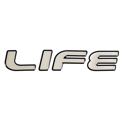 Emblema LIFE Linha Gm 2007 a 2012 Grafite Resinado