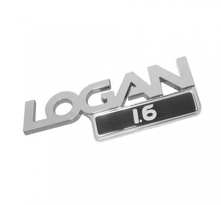 Emblema LOGAN 1.6 Logan 2009 a 2012 Cromado