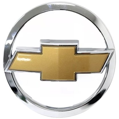 Emblema Logo Marca da Grade do Linha GM Celta Prisma 2006 a 2012 Com Dourado
