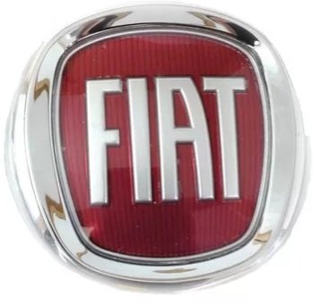 Emblema Logo Marca Fiat Redondo Palio Young 2000 a 2006 Vermelho