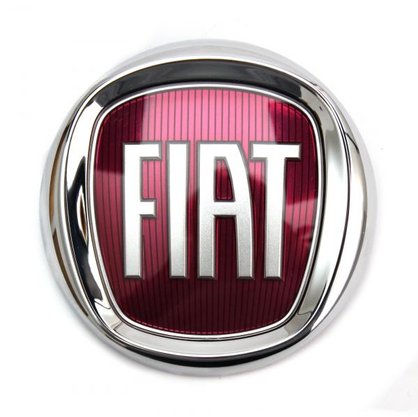 Emblema Logo Marca Fiat Redondo Uno Novo Palio Siena Punto Stilo Idea Doblo Weekend 2000 a 2019 Vermelho Grade
