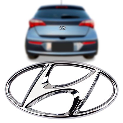 Emblema Logo Marca Hyundai Porta Mala HB20 2012 a 2019 Cromado