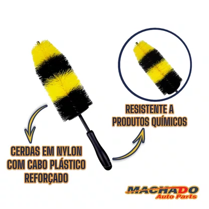 Escova Furo De Rodas Com Cabo Com Protecao Rotta