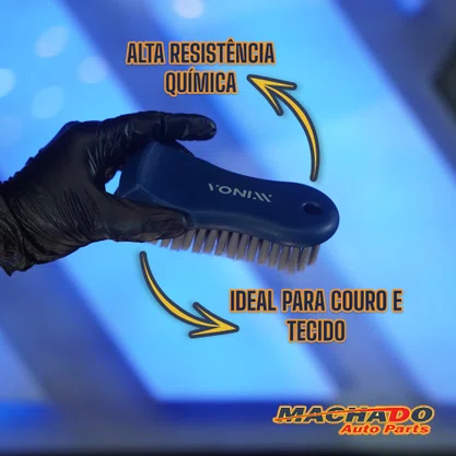 Escova Para Limpeza Tecidos e Couros Com Cerdas Macias VONIXX