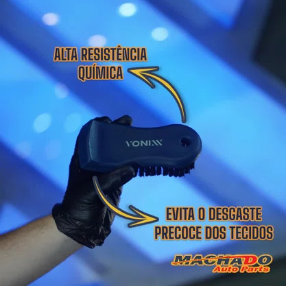 Escova Para Limpeza Tecidos e Couros Com Cerdas médias VONIXX