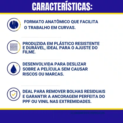 Espatula Meia Lua Para PPF e Peliculas