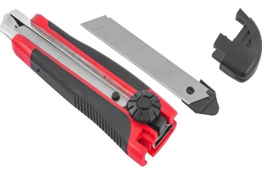 Estilete Profissional Emborrachado Com Trava 18mm DISMA 