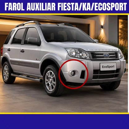 Farol Auxiliar Milha Ecosport 2008 a 2012 Lado Direito
