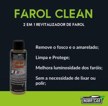 Farol Clean Renovador de Farol 2 em 1 60ML NOBRECAR