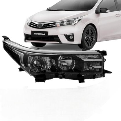 Farol Corolla 2015 a 2017 Máscara Negra Sem Projetor Direito Caroneiro