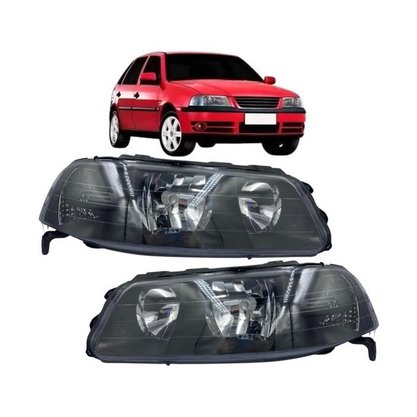 Farol Gol Parati Saveiro G3 00 a 06 Foco Duplo Mascara Negra Direito