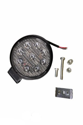 Farol Milha Auxiliar Led Redondo Fino 12/24v 27W 9 Leds 6000k 