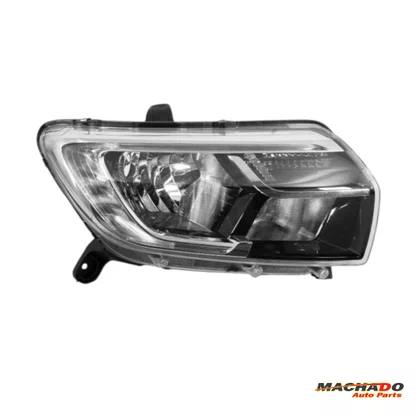 Farol Sandero Logan 2020 a 2024 Mas. Negra com Led  Direito Caroneiro
