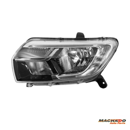 Farol Sandero Logan 2020 a 2024 Mas. Negra com Led  Esquerdo Motorista