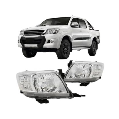 Farol Toyota Hilux Srv 2012 a 2015 Cromado Esquerdo Motorista