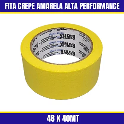 Fita Crepe Amarela Alta Performance 48MM X 40MT