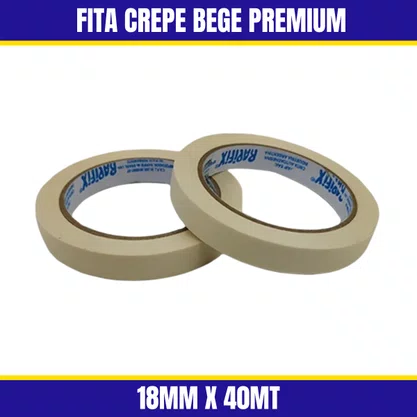 Fita Crepe Bege Premium 18 X 40
