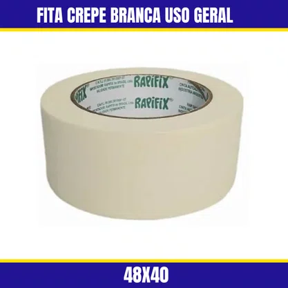 Fita Crepe Branca Uso Geral 48MM X 40MM
