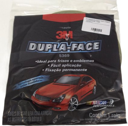 Fita Dupla Face  9,5mm x 20mt Cinza 3M