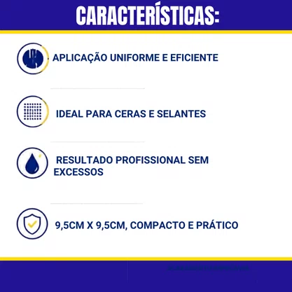Foam Wax Aplicadores De Espuma Macio Kit Com 6 Unidades